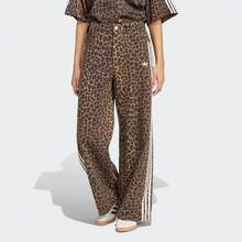 Adidas Originals Women's ORIGINALS DENIM LOOSE JOGGERS Classic Leopard Print Denim Loose Fit Sweatpants KA2680