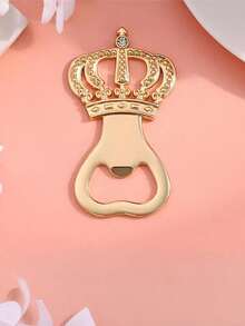 1pc Vintage Gold Crown Bottle Opener, Convenient Portable Beer Opener - Gold - View 7