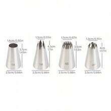 [Baking Essential] Stainless Steel Piping Nozzle Set, Professional Piping Tools, Cream Piping Utensil, Easy To Make Cookie & Cake Decorations, Must-Have For Baking Enthusiasts - - - View 10
