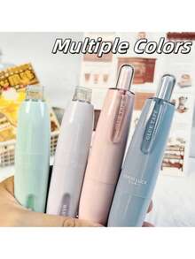1 Rollo de cinta adhesiva doble cara recubierta, dispensador de cinta adhesiva permanente para scrapbooking, adecuada para scrapbooks, manualidades y proyectos artísticos, rodillo de cinta para fotos, suave y limpia, esencial para volver a la escuela - Multicolor - Ver 3