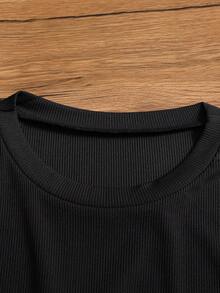 Bộ vest và chân váy xẻ tà màu trơn thanh lịch dành cho nữ, thích hợp cho buổi hẹn hò tối, công sở, dạo phố, mùa xuân. - màu đen - Xem 3