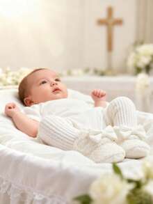 婴儿拖鞋 女童男童婴儿鞋 保暖婴儿袜鞋 新生儿婴儿床鞋 学步鞋 - 白色 - 查看 2