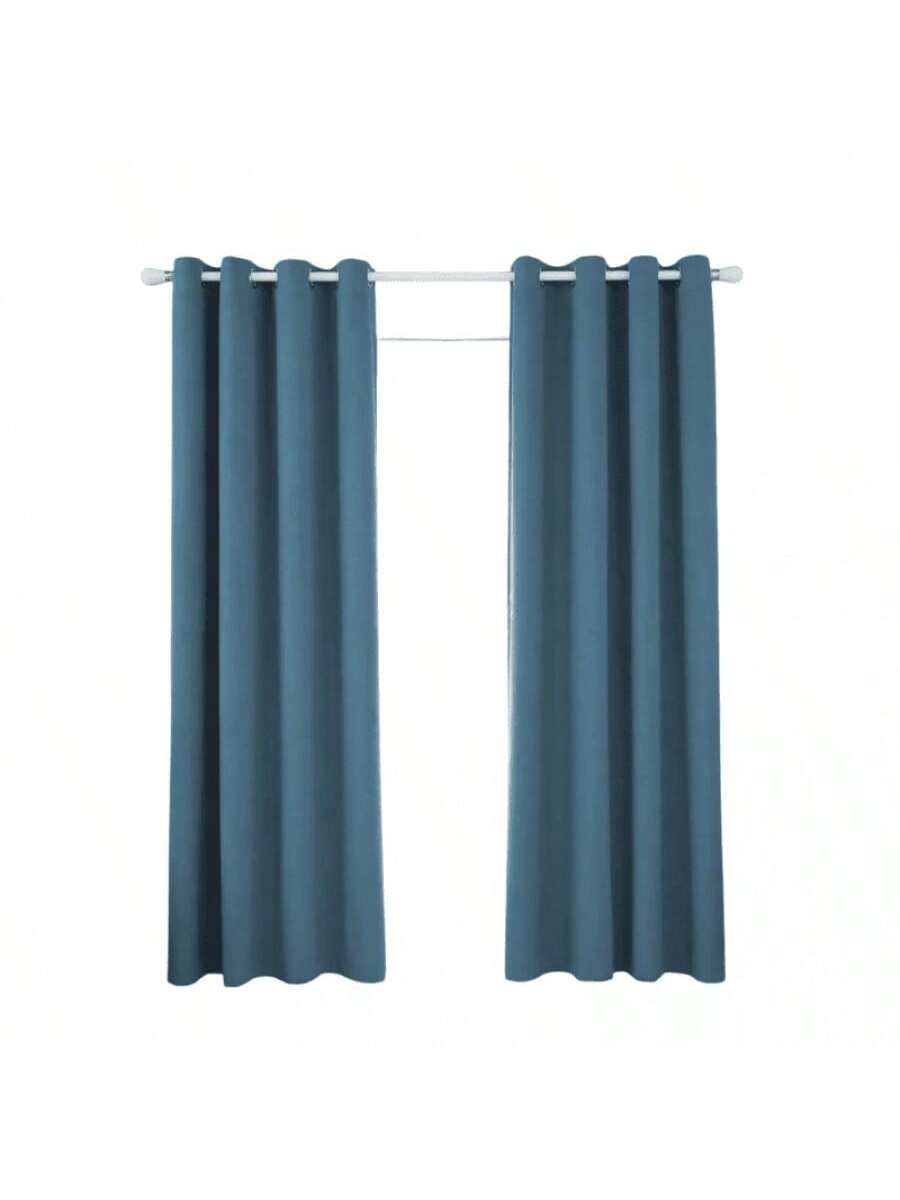 Juego de Cortinas Menta opaco Modernas con Ollaos para Barra