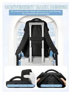 1pc Large Capacity Water-Proof Backpack With Shoe Compartment,  Laptop Compartment, Perfect For Hiking, Camping, Outdoor Activities, Travel, And College School Summer Large Capacity School Pencil Case The Sporty Life Bag Pack Hiking Bag Weekend Bag Backpacks Travel Must Haves Large Bag Spring School Supplies School Backpack Springbreak Step Into Spring Travel Bag Vacation Travel Backpack Gift - 黑色 - 查看 5