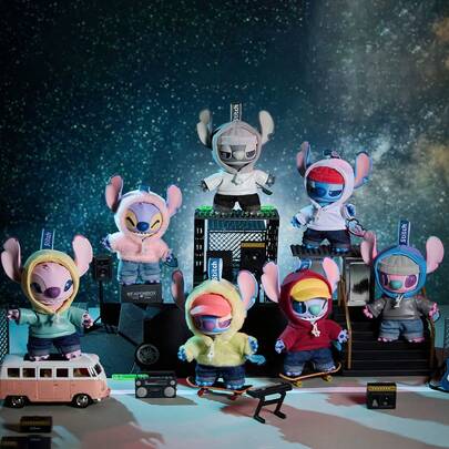 Miniso 名创优品史迪奇 GenZ 街头系列乙烯基酷炫吊坠惊喜盒盲盒房间装饰