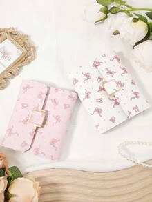 Bow Wallet,Women's Multifunctional Folding Wallet, Fashionable Tower Buckle Coin Wallet, High-Quality Credit Card Storage Bag, Simple And Casual Multi Slot, School Dormitory And Back To School Supplies Bag