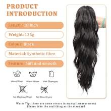 18英寸夹式马尾假发，西部风格 - 长款波浪水波纹假发，适用于拍照、日常佩戴和时尚造型 - 彩色 - 查看 3