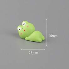 20只/10只/1只迷你绿色塑料青蛙，小青蛙摆件，迷你青蛙，可藏于仙女花园、微型娃娃屋、家居装饰，派对青蛙装饰品（款式随机） - 綠色 - 查看 5