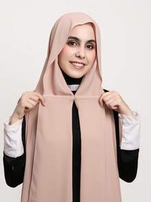 1 st. 3-i-1-instant chiffong hijab med inbyggda magneter och underkåpa/allt-i-ett instant hijab - inga nålar, halkfri passform, enkel att bära på några sekunder. Lämplig för daglig abaya-matchning, utomhusaktiviteter, böner och tillbedjan. - Magnetisk chiffong hijab - Visa 13