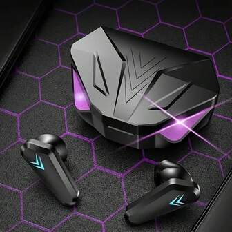 X15 TWS 游戏耳机，无线蓝牙耳机，带麦克风，低音增强音频定位，9D 立体声音效，HiFi 音质，专为游戏玩家打造，150mAh 电池