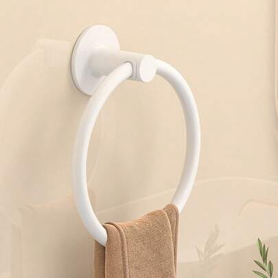 Anillo para toallas para baño, soporte para toallas de mano, acabado en acero inoxidable, soporte de toallas para baño montado en la pared, estante redondo para toallas