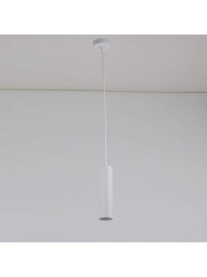 Alpinaluz Pack Of Moderne Minimalist Wit Aluminum Ceiling Hang Lamps In The Shape 20cm Tube GU10 Lamp Holder, Adjustable Height view 3