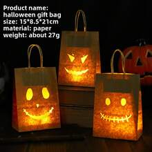 3PCS Halloween Leuchtende Handtaschen Süßigkeiten Taschen Dekoration Atmosphäre Requisiten