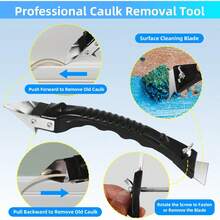Kit de Herramientas de Eliminador de Sellantes, Removedor de Sellador y Masilla y Lechada, Eliminador de Silicona Para Juntas, Herramienta Para Calafateo Rascador Para Eliminar Silicona Persistente - 1 - Ver 1