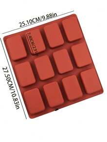 1pc Simple Brown Circle Shaped Silicone Mold, Creative Silicone Soap Mold For DIY - Brown - View 12