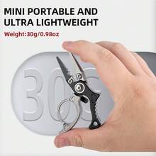 BILLINGS Fishing Pliers, Mini Aluminum Fishing Pliers, Fish Hook And Braided Fishing Line Disassembly Tool, Saltwater And Freshwater Universal Open Ring Pliers, Multi-Functional Fishing Tool - Black - View 4