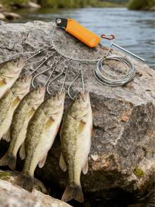 这款不锈钢鱼钩是钓鱼爱好者的实用工具。它采用加厚不锈钢制成，防锈耐用。配备醒目的浮标和加厚的接地塞。 - 彩色 - 查看 9