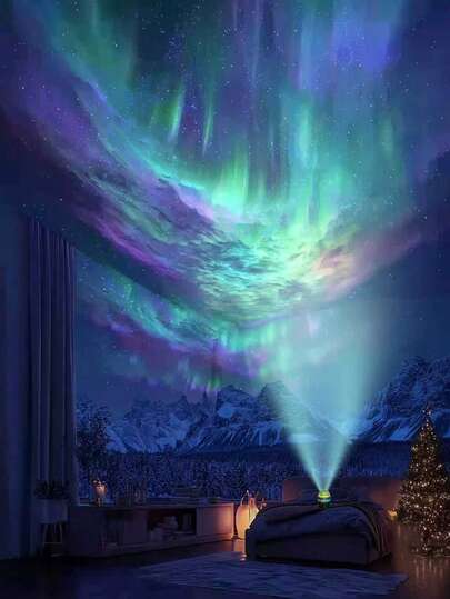 مصباح سماء نجمية بتأثير الأورورا، 16 وضع لون مع جهاز تحكم عن بعد، منفذ USB، يخلق جوًا رومانسيًا من النجوم في غرفة النوم، وأضواء خلفية لحفلات الأعياد والبث المباشر، هدايا لعيد الحب والميلاد والأعراس، ديكور منزلي حديث، إطار معدني متين، مزيج من الإضاءة المحيطة والفن