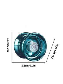 Beginner & Teen Alloy Yo-Yo Toy - Outdoor Game & Hand-Eye Coordination Development Christmas Halloween Gift, Spinning Toy - Durable Metal Gyro, Smooth Spinning Motion, Blue