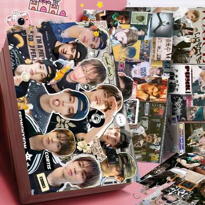 103pcs CORTIƧ Stickers Kpop ( 8pcs Poster Stickers), Self-Adhesive Stickers Set, Cute Exquisite Decor For MARTIM/KEONHO/JUHOON/SEONGHYEON/JAMES Fans, Water Bottle Phone Laptop Earphone Case Decor, DIY Scrapbook Merch Gift For Christmas Birthday