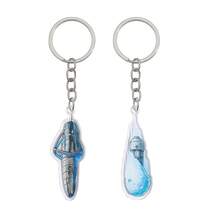 Llavero con temática de asteroide y cometa 3I/ATLAS, llavero con diseño de planeta de llegada alienígena, decoración colgante para mochila, llavero de acrílico con elemento de astronomía de planeta