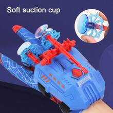 Spider Launcher Toy, Shoots Double Bullets, Spider Web Suction Cup Soft Bullets, Spider Gloves, Hero Role Play Props, Children Wear On Arm, Interactive Game, Boys' Holiday Party Gift - Multicolor - View 4