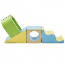 Experience Adventures With The Giant, Colorful 6-In-1 Foam Building Blocks: Creative Play, Crawling Through Arches And Sliding - 藍色 - 查看 12