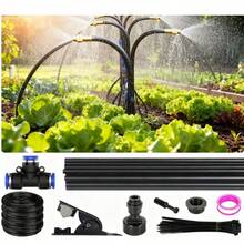 LapEasy Drip Irrigation Kit, Quick-Connect Micro Irrigation System With 20 Nozzles, Automatic Irrigation System, 360° Adjustable Misting Sprayers For Gardens, Lawns And Greenhouses (5M/16.4FT) - Black - View 5