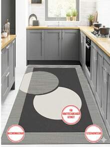 Kitchen Rug - Washable Runner Rug – Non-Slip Roll Carpet – Modern Rug - Soft Rug – Cut-to-Size Hallway Rug - Kitchen Mat - 灰色 - 查看 6