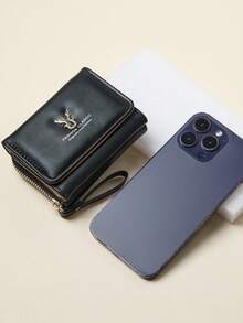 Women's Mini Wallet, Wristlet, Card Holder, Coin Purse, Wallet, Cute Wallet, Small Bag, Lanyard Wallet, Women's Gift, Fun Gift, Teacher's Gift - Black - View 7