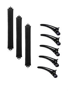 3/5/8 piezas Rizadores de cabello sin calor de satén, rizadores de cabello y tenacillas rizadoras, hechos de goma de alta elasticidad suave, rizadores de cabello sin calor - Multicolor - Ver 12