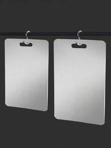 1pc Stainless Steel Cutting Board, Silver Chopping Block For Kitchen - Silver - View 8