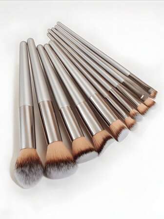 10pcs Champagne Gold Professional Makeup Brush Set, Full Face & Eye Makeup Brushes, High-End Beauty Cosmetic Tools,Brush Set,Makeup Brush Kit,Make Up Brush Set,Make Up Set Complete,Makeup Brush Set,Complete Makeup Kit,Brush Kit,Brushes Makeup Set,Makeup Gift Set,Set