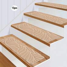 1/7/15 szt. antypoślizgowa mata na schody z samoprzylepnym spodem, antypoślizgowa mata na schody, dywan, schody, dywan, stopnie, antypoślizgowy klej, zmywalna i wielokrotnego użytku, dla osób starszych i zwierząt domowych, dekoracyjne nakładki na schody na każdą porę roku, zimowe ocieplające maty na schody, zapobiegające poślizgowi zwierząt domowych i osób starszych, dekoracyjne wymiary schodów: 20*76 cm / 7,9*29,9 cala - 55*19 cm / 21,65*7,5 cala