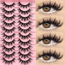 10 Pairs Of DD Russian Curl Holiday Eyelashes, High Curl, Thick And Bold Full Eyelash Extension - 尖尾漫畫款 - 查看 7