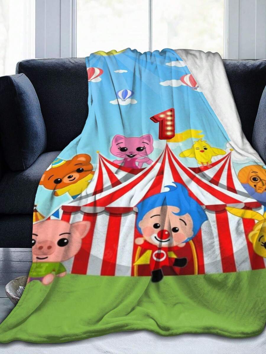 1Pc Plim Plim Blanket Anime Lovers Gift Idea - Luxuriously Soft Flannel Blanket For Couch, Camping & Travel Adventures - màu đen - Xem 1