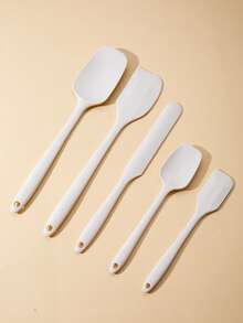 Set Peralatan Dapur Silikon 1/5 Buah, - Peralatan Masak Warna Macaron Nordik | Spatula, Pengikis, Kuas Kue, Pengoles Krim | Peralatan Karet Tahan Panas untuk Memanggang & Memasak | Aksesori Peralatan Masak Bertema Liburan, Non-Listrik - MultiWarna - View 17