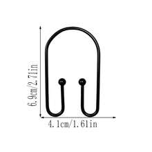12pcs Black Rust-Proof Double-Sided Shower Curtain Hooks, Smooth Sliding Shower Curtain Rings For Bathroom - Black - View 4