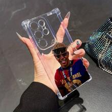 Funda de teléfono Football Y-Yamal 10 compatible con Samsung Galaxy S25 S24 S23 S22 S21 S20 FE Ultra Plus 4G 5G, a prueba de golpes, transparente y suave. - Mezcla de colores - Ver 4