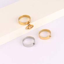 5 piezas de anillos abiertos ajustables de acero inoxidable, adecuados para hacer joyas de anillos DIY - Anillos (5 piezas) - Ver 6