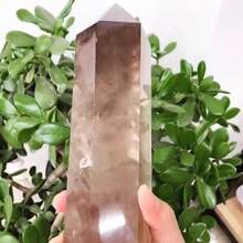 1pc Smoky Tower, Luster MinerPure Crystals, The Perfect Home Decor With A Unique Holiday Gift(Natural Stone Has Natural Cracks And Grooves - Brown - View 10