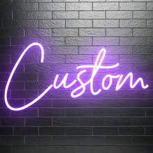 1pc Customized Neon Sign, Can Personalize With Your Name Or Message, Bright And Durable LED Lights, Suitable For Wall Hanging Or Tabletop Display, Perfect For Home, Office, Studio Or Christmas Party Decor, Also A Creative Gift For Friends, Family And Holidays - Multicolor - View 8