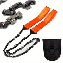 1 Set Tungsten Steel Hand Saw - Portable Steel Chain, Suitable For Outdoor Survival, Wood Cutting And Camping