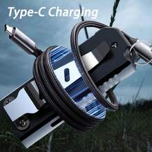 多功能钥匙扣手电筒 USB 可充电迷你手电筒，带 COB 工作灯，钥匙扣式，露营徒步口袋灯 - 黑色 - 查看 2