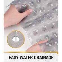 Shower Bathtub Mat Non Slip, 24inchx 24inch Bath Mat For Tub, Soft PVC Shower Mats For Inside Shower With Suction Cups And Center Drain Hole, Machine Washable Bathroom Floor Mat, Grey{Inchcolor_nameinch:InchGreyinch,Inchsize_nameinch:Inch24\Inchx24\Inch(Square)Inch} - Grey - View 5