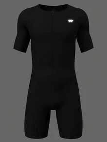 wulibike 男士铁人三项服，高弹透气速干铁人三项比赛服，骑行泳衣，跑步/自行车/游泳服