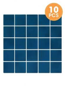 1/10/20 PCS Square Peel And Stick PVC Wall Panels, Decorative Wall Stickers, 3D Self-Adhesive Wall Stickers, Multiple Colors, Home DIY Wall Decoration, Simple Decoration, Waterproof, Heat-Resistant, For Kitchen, Bedroom, Living Room - Multicolor - View 18