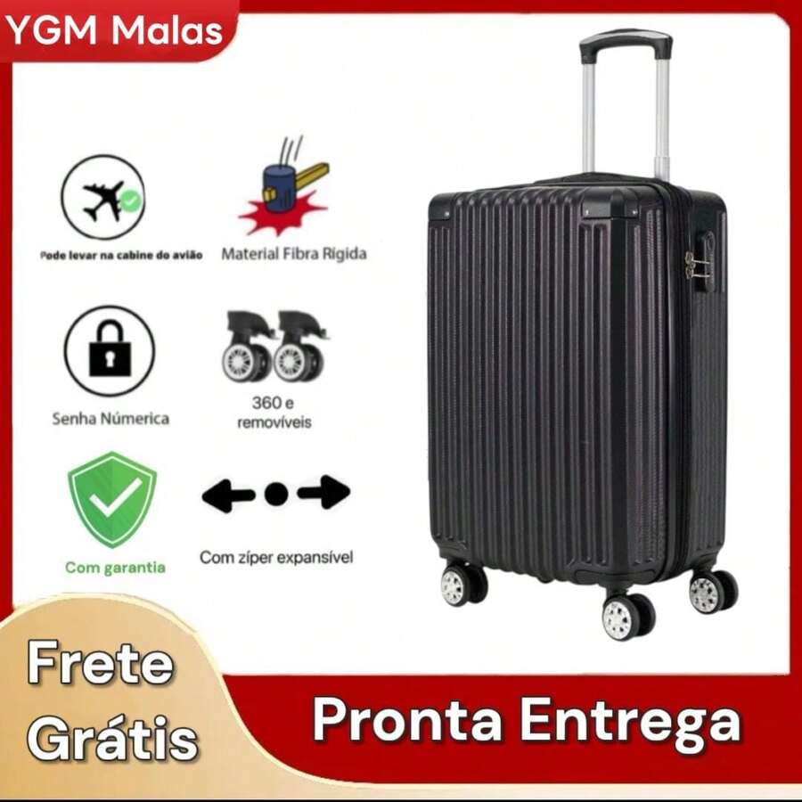 Standard ANAC Carry-On Suitcase 10KG 55x35x25cm Carry-On Suitcase With Zipper, Expandable, Removable Wheels, Carry-On Luggage, Can Be Taken Into The Airplane Cabin - 灰色 - 查看 1