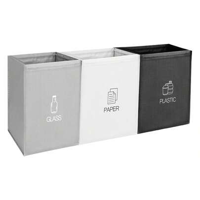 CTDMJ Reusable Recycling Bins 3Packs Recycling Bags With Handle Waterproof Recycling Bin Bags Recycle Bin Bags Set Woven Waste Bins Bag Recycling Box For Kitchen Home Office Recycling Bags