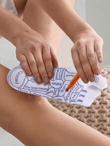 Foot Reflexology Leg Warmers Set, Includes Massage Tool & Acupressure Leg Warmers, Helps Relieve Stress And Pain, Comes With Foot Acupressure Pen And Healthy Massage Leg Warmers. - Multicolor - View 4